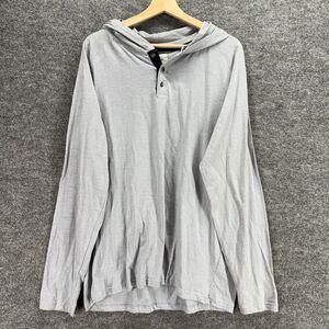 New Six Lincoln Hoodie Men XL Gray Hooded Long Sleeve Cotton Pullover Regular